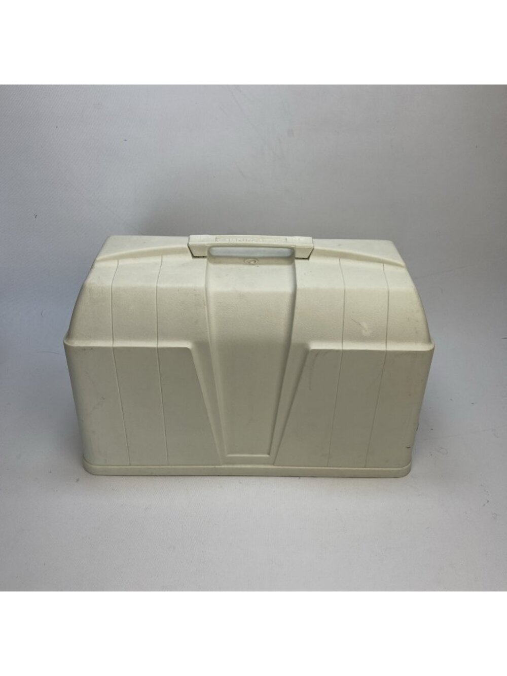 SINGER Sewing Machine Hard Case Top White Heavy Duty Plastics Read